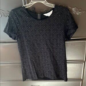 Elegant Black Patterned Top